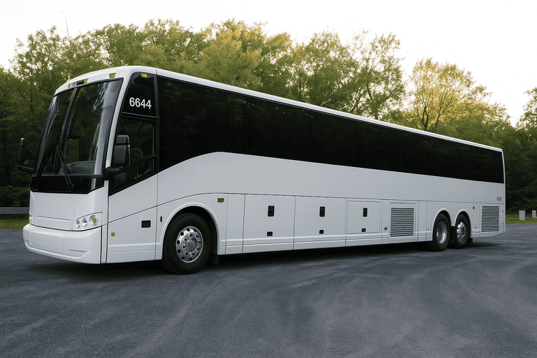 exterior of Charter Bus Rental Millcreek coach bus