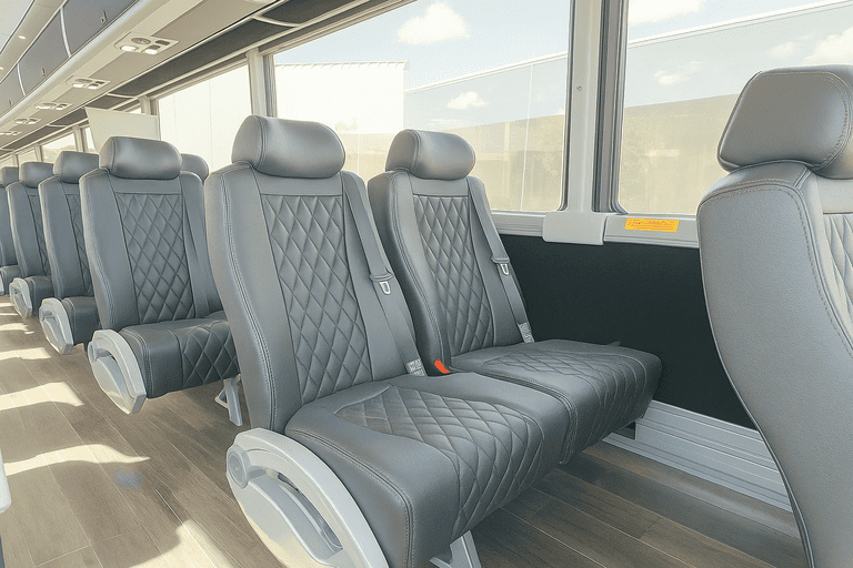 interior of Charter Bus Rental Millcreek charter bus